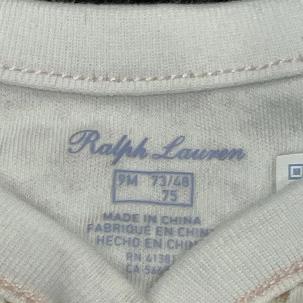 Ralph Lauren Baby Girl Floral One Piece Romper 9M Long Sleeve